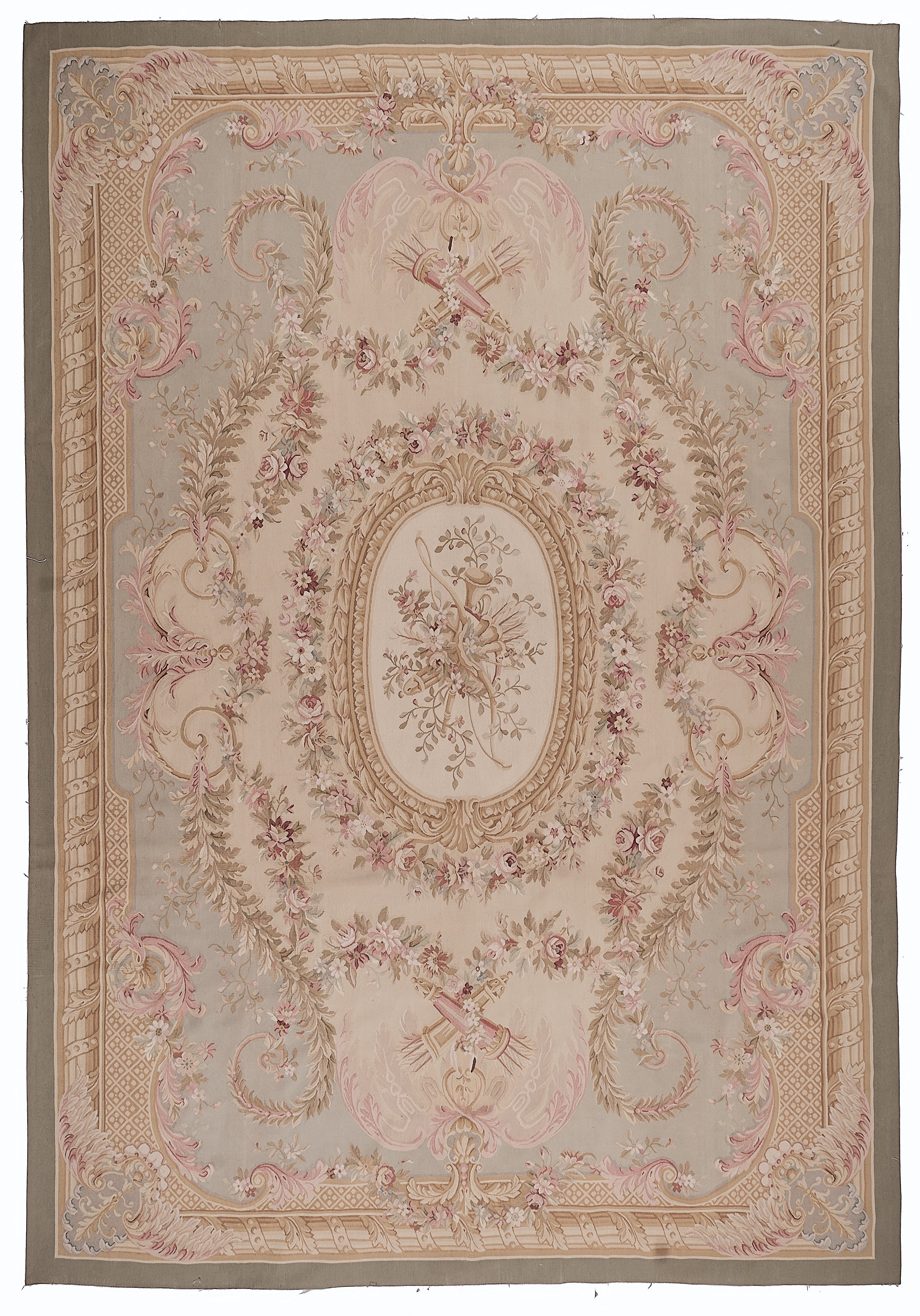 Antique 19th C Design Aubusson Rug 408