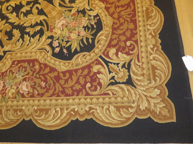 Antique 19th C Design Aubusson Rug 418