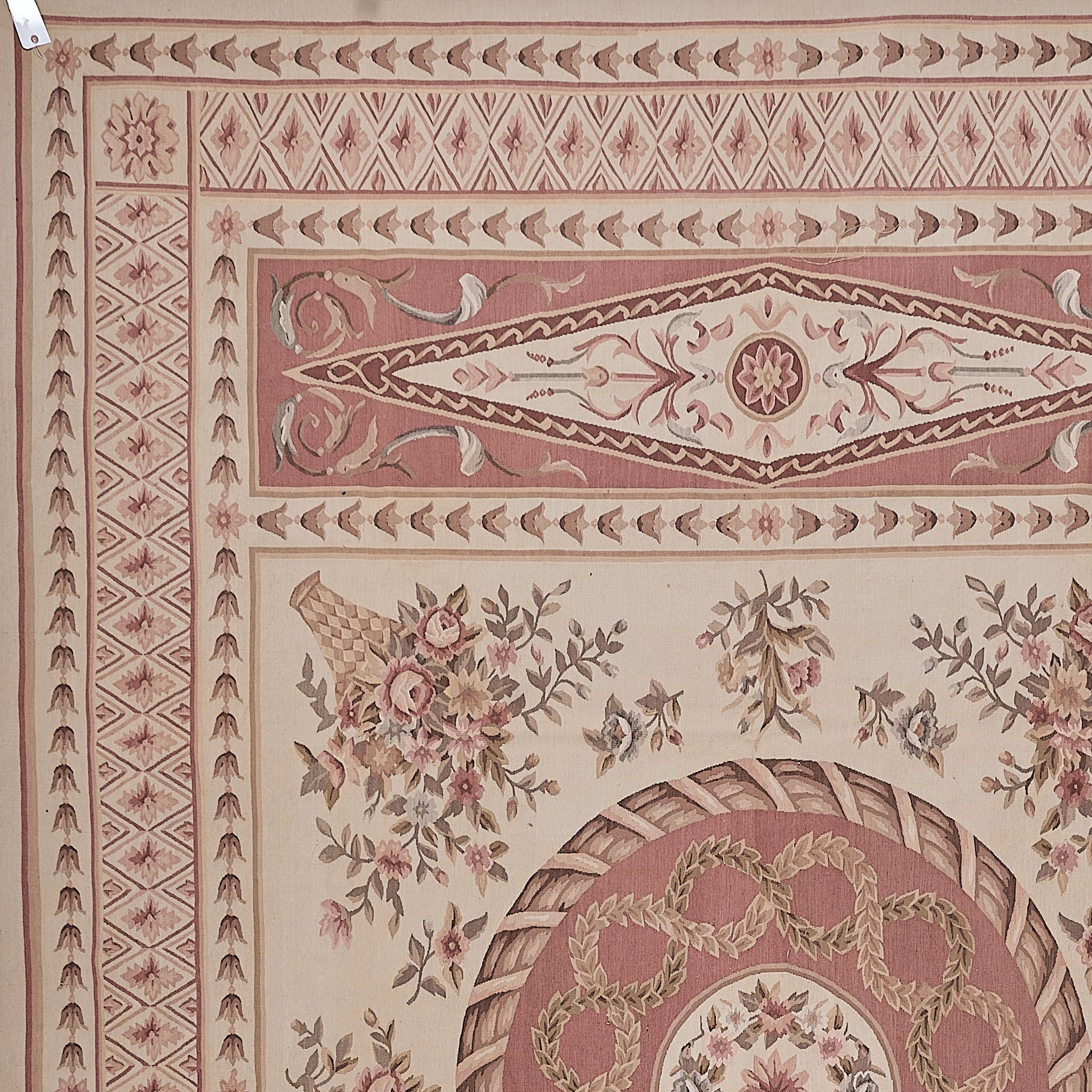 445 Antique 19th C Design Aubusson Rug