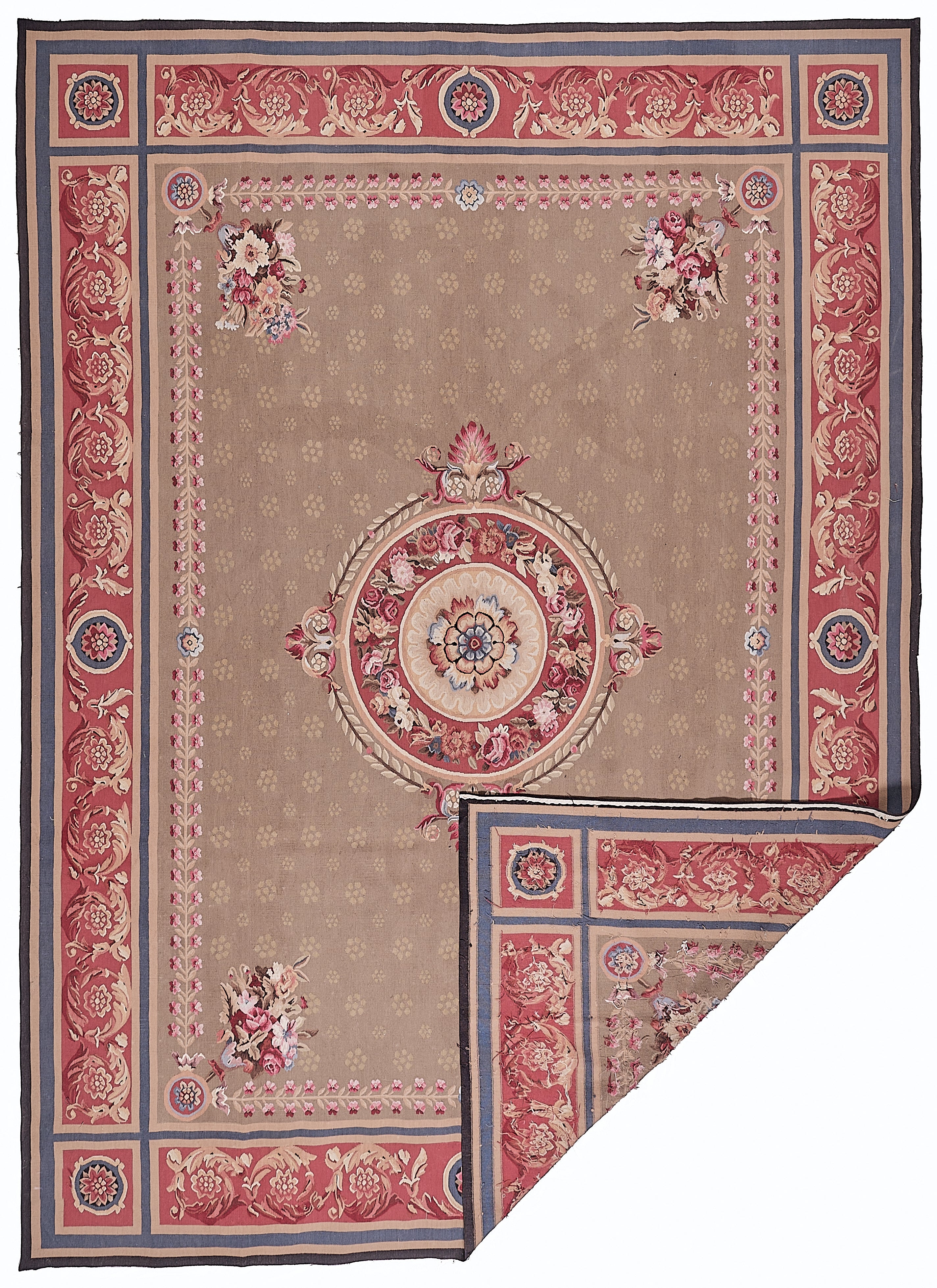 Antique 19th C Design Aubusson Rug 464