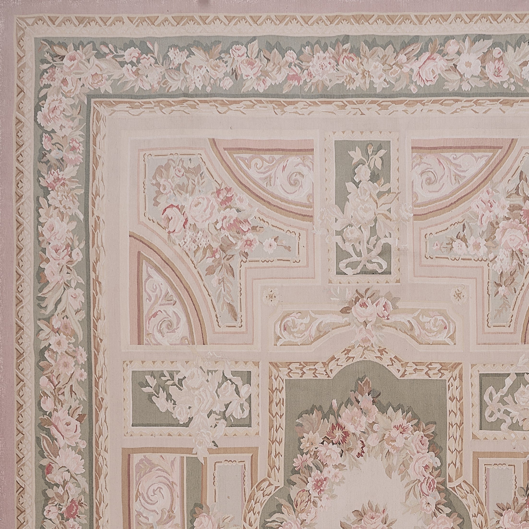 Antique 19th C Design Aubusson Rug 465