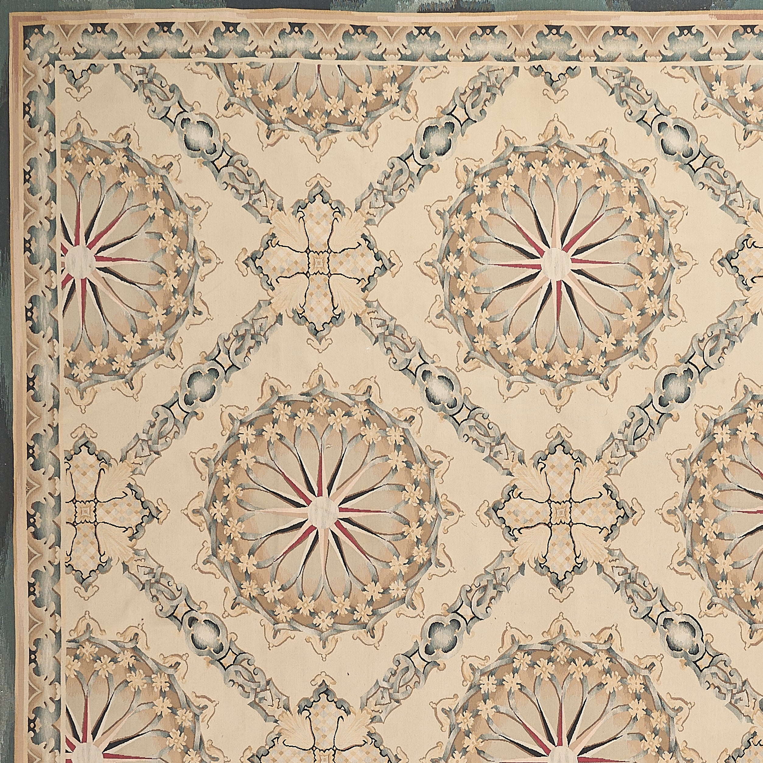 Antique 19th C Design Aubusson Rug 470