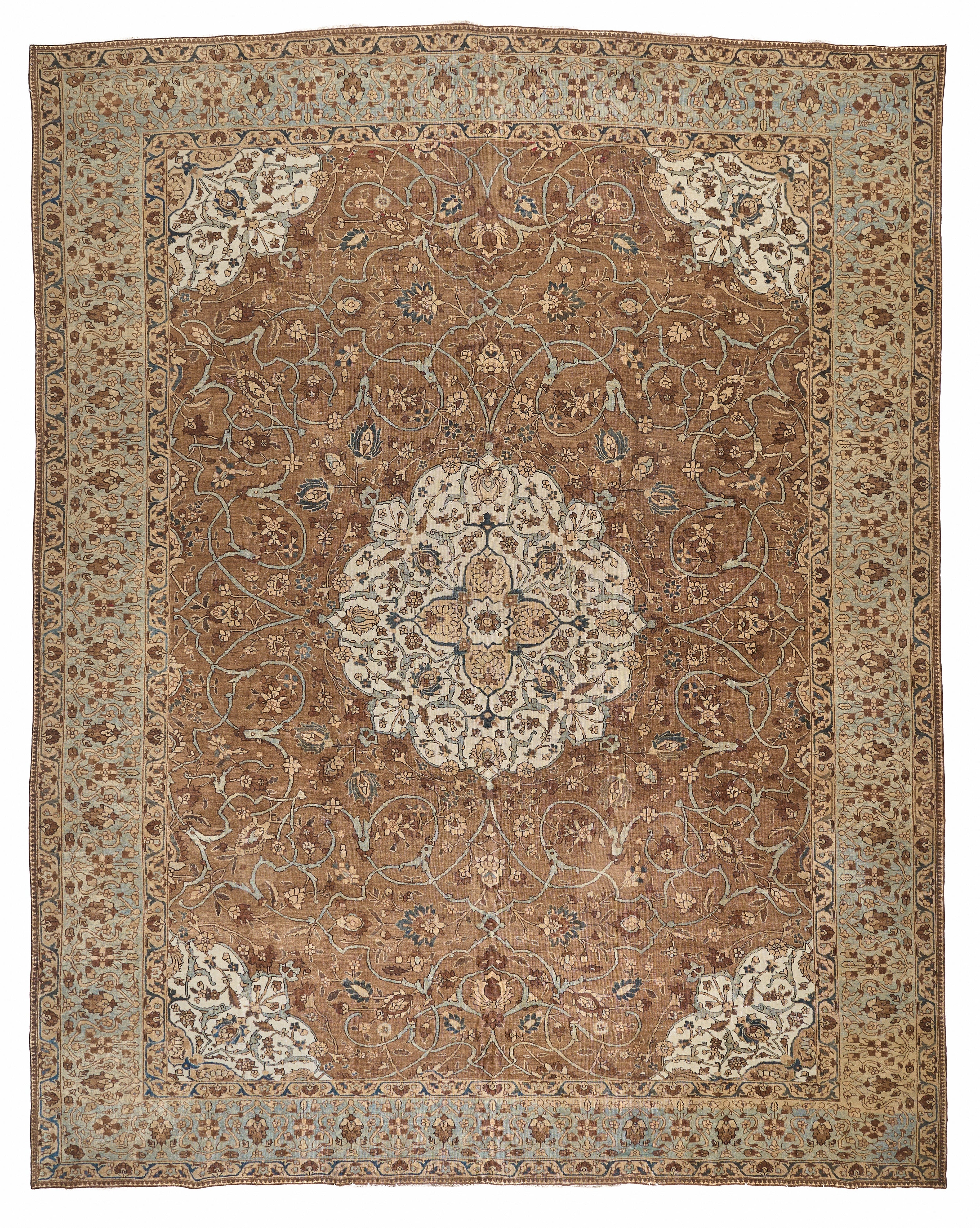 90011 Antique Persian Tabriz Carpet Circa 1920