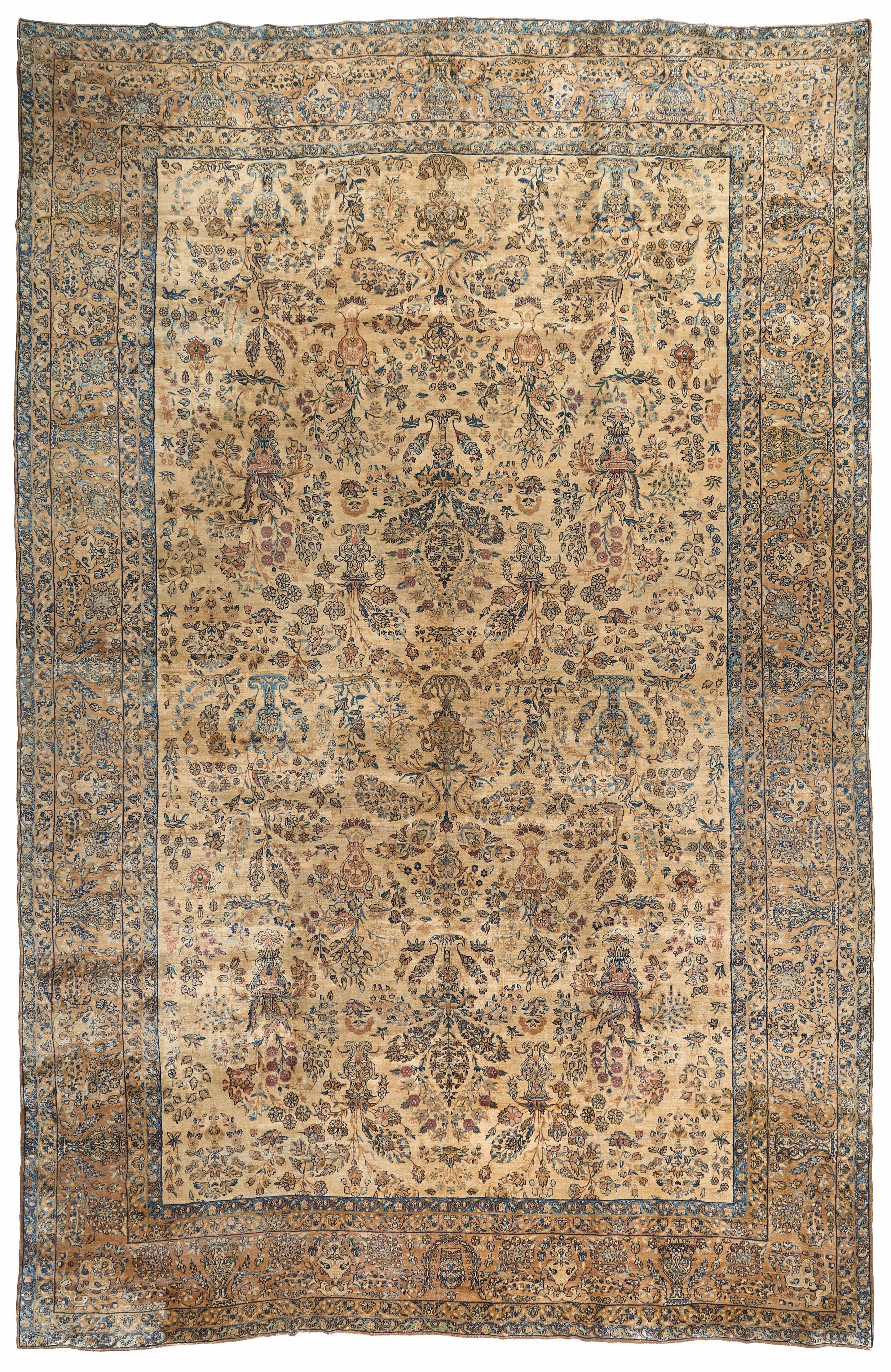 90014 Antique Persian Laver kirman Circa 1900