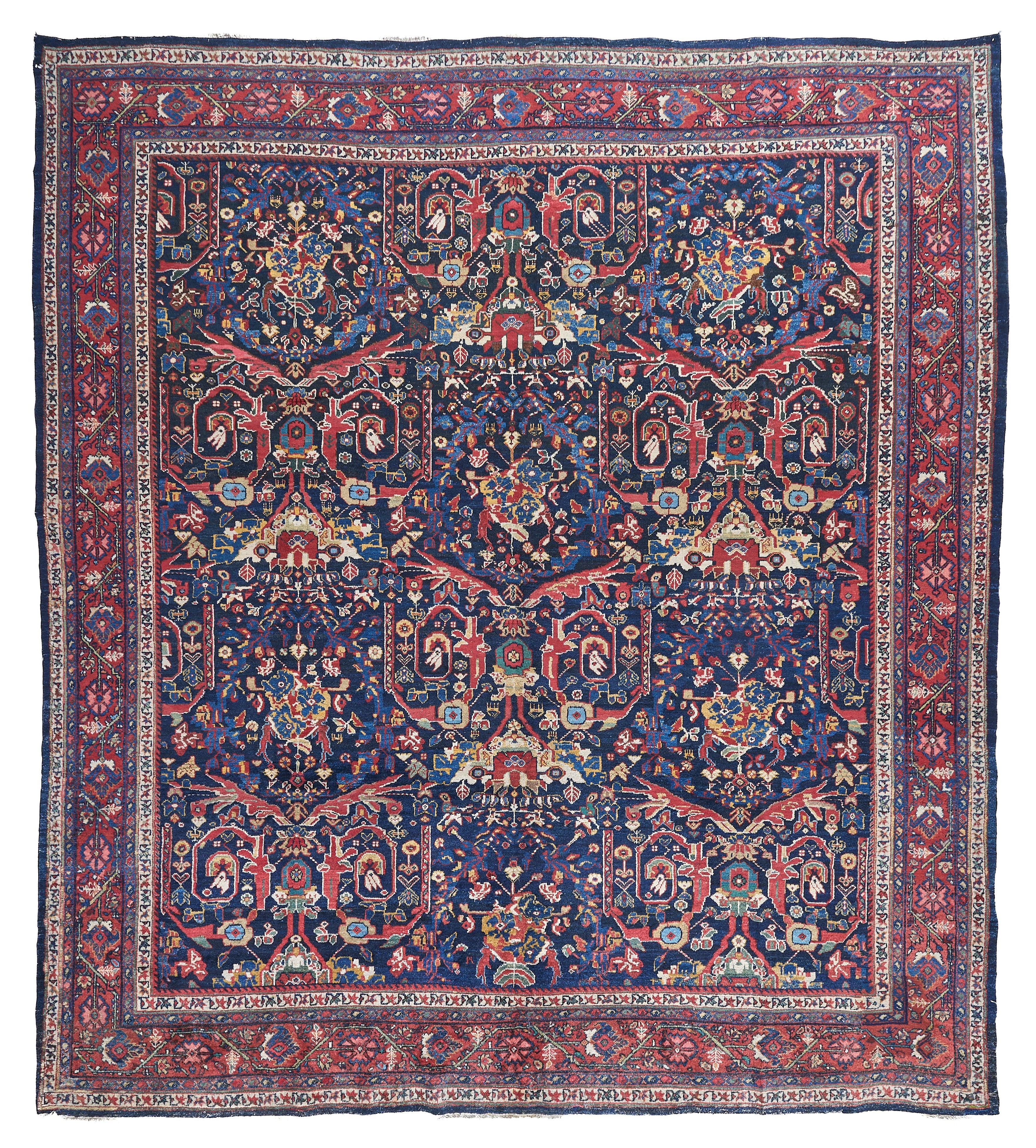 90039 Semi-Antique Persian Mahal Mostofi Design Circa 1000