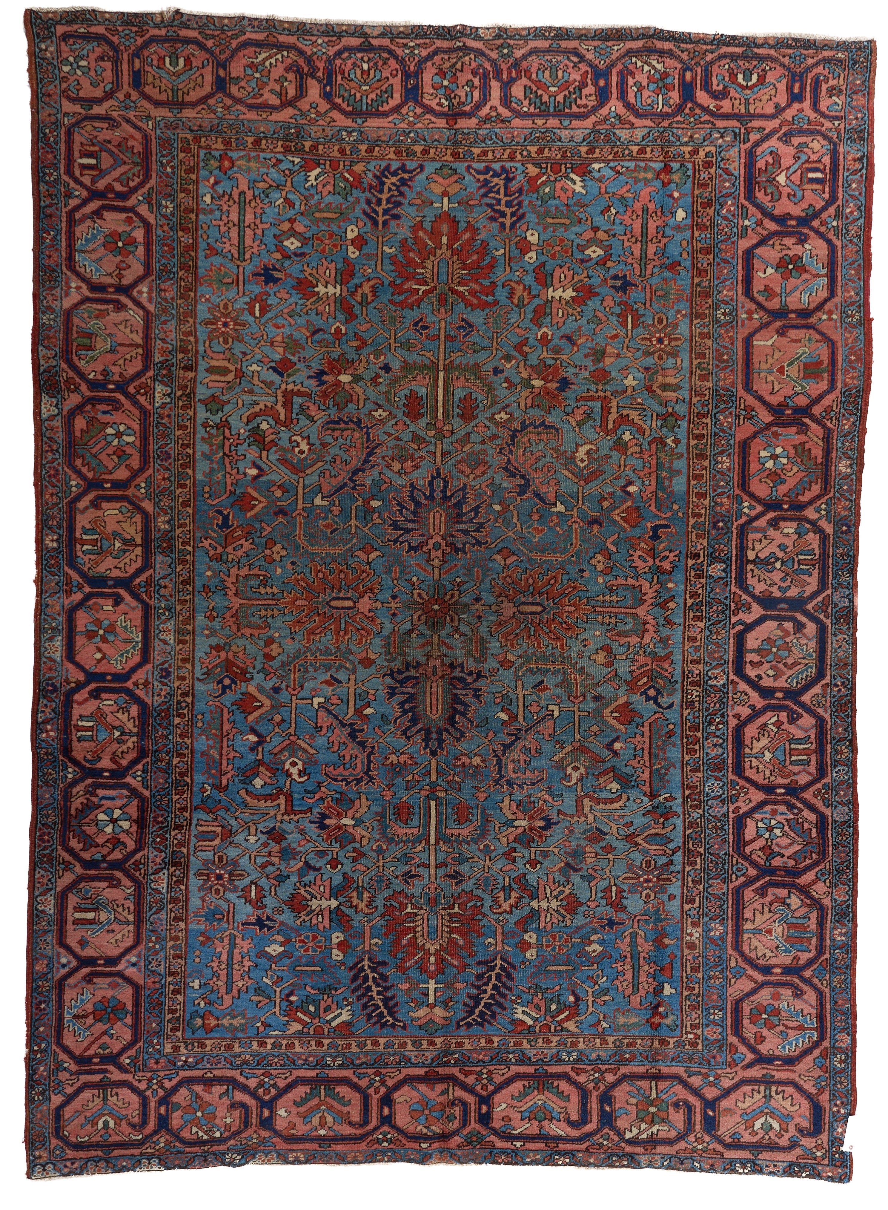 90075 Semi-Antiqie Persian Heriz circa 1920