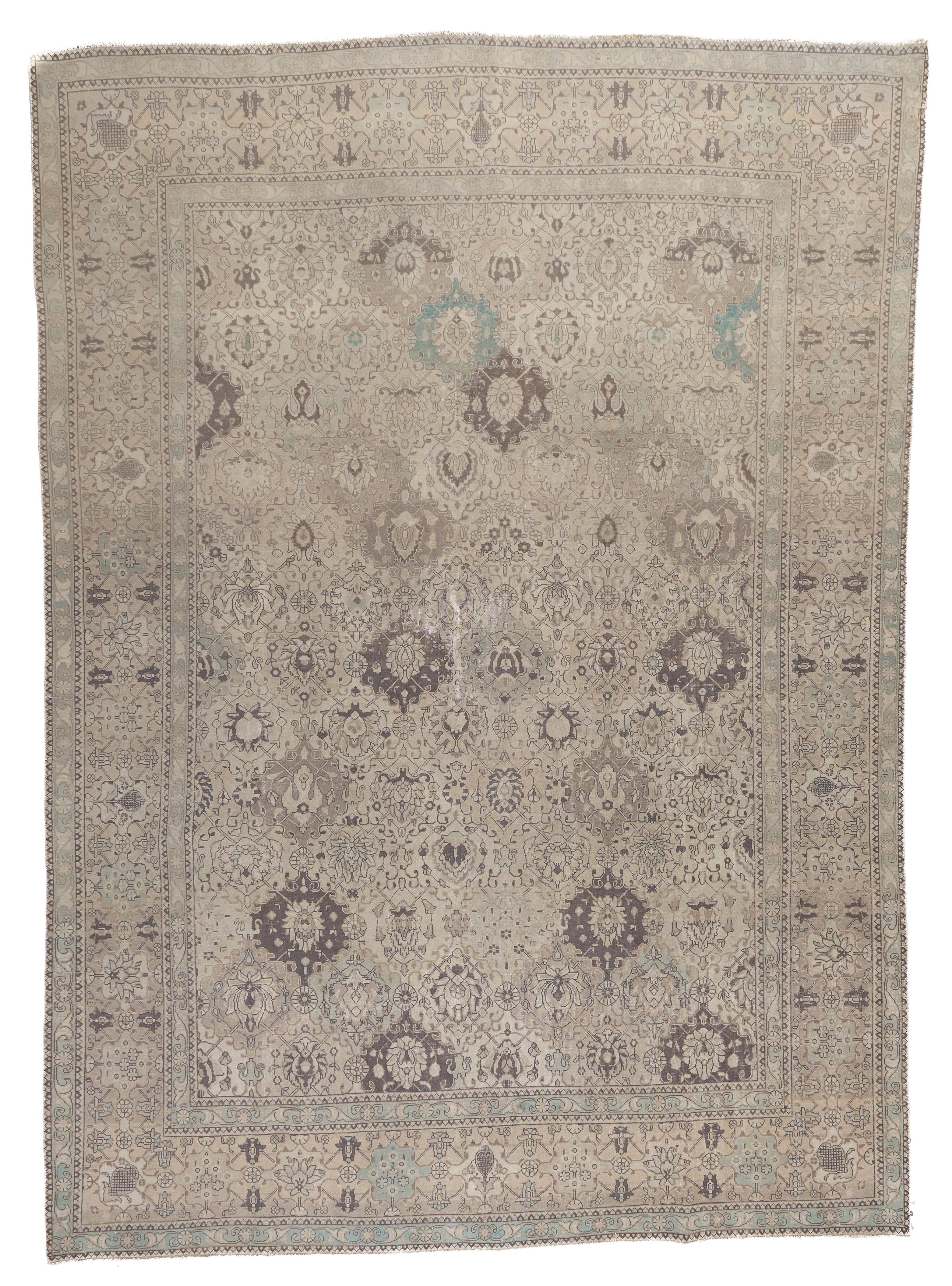 90076 Semi-Antique Persian Tabriz Circa 1950