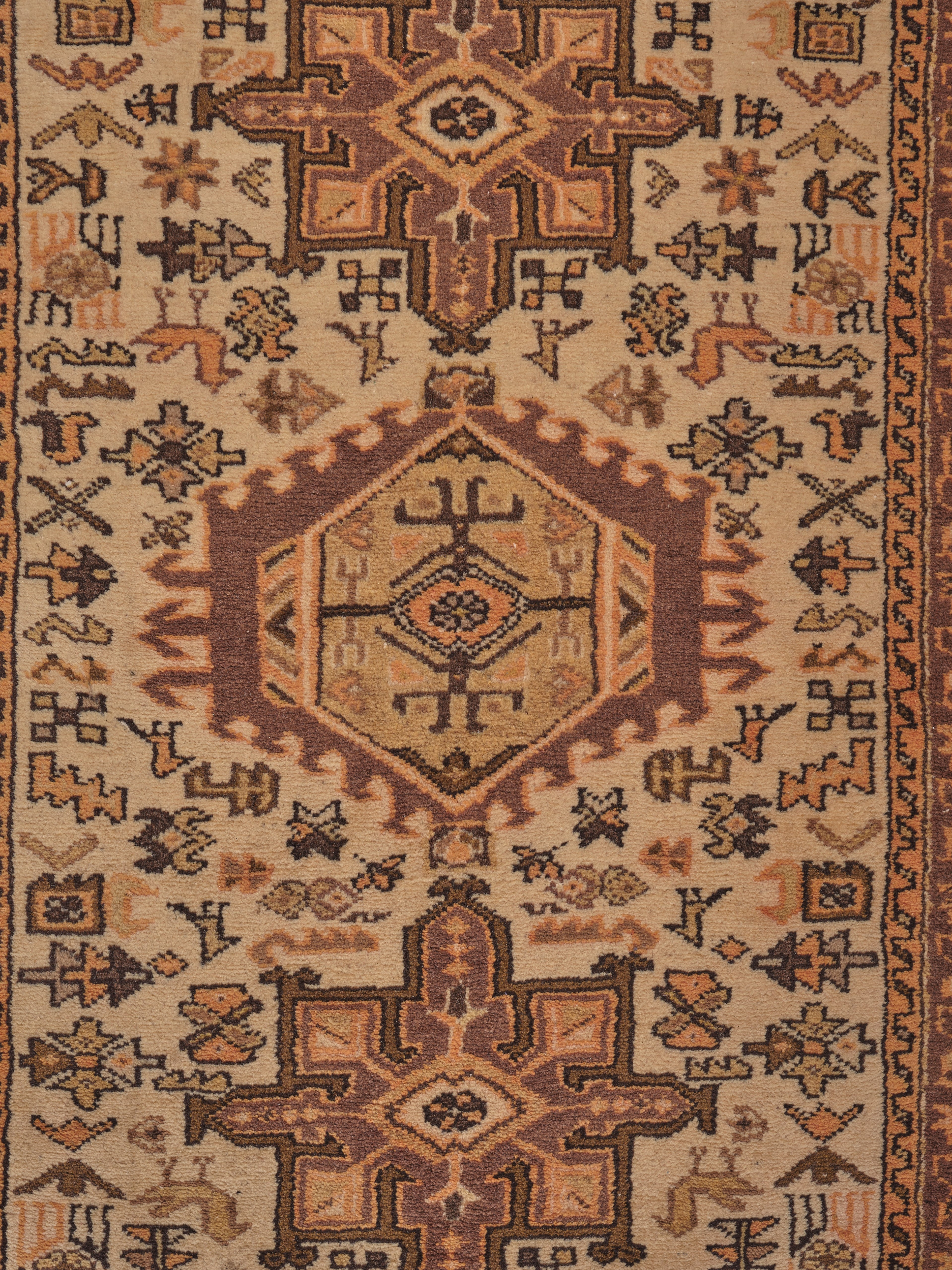 40012 Semi-Antique Persian Heriz Runner