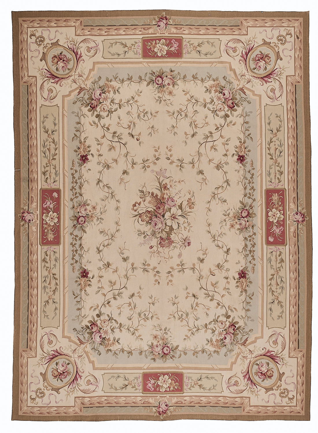 Antique 19th C Design Aubusson Rug 400
