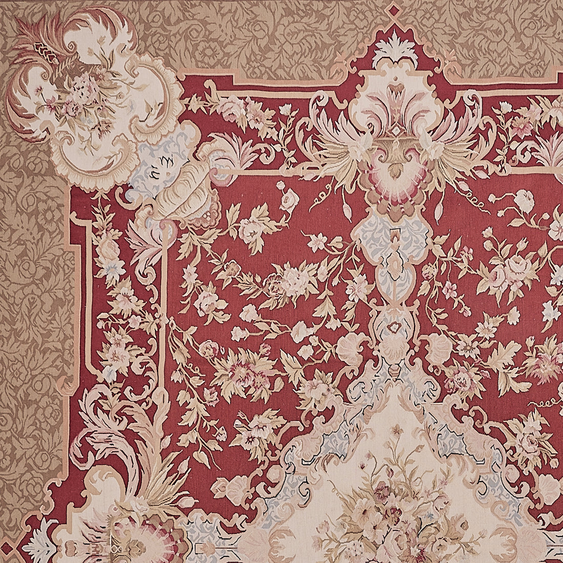 Antique 19th C Design Aubusson Rug 402
