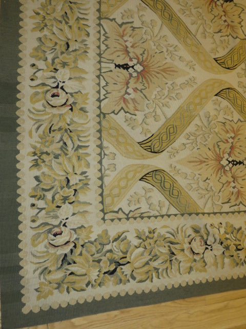 Antique 19th C Design Aubusson Rug 403