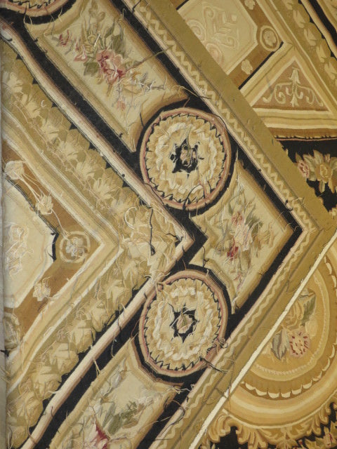 Antique 19th C Design Aubusson Rug 404