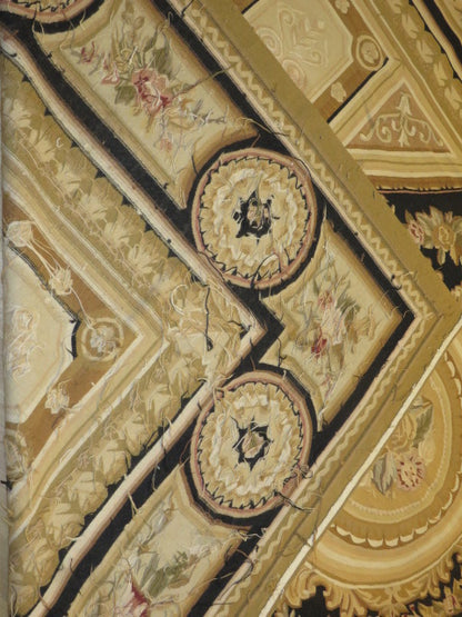 Antique 19th C Design Aubusson Rug 404