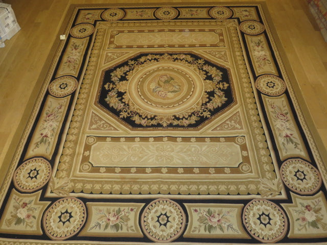Antique 19th C Design Aubusson Rug 404