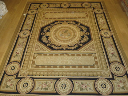 Antique 19th C Design Aubusson Rug 404