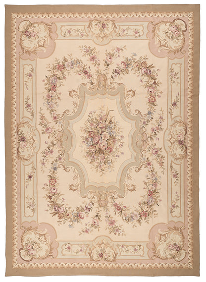 Antique 19th C Design Aubusson Rug 406