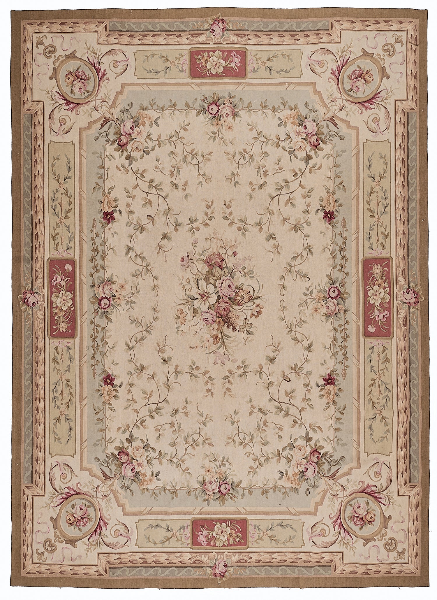 Antique 19th C Design Aubusson Rug 409
