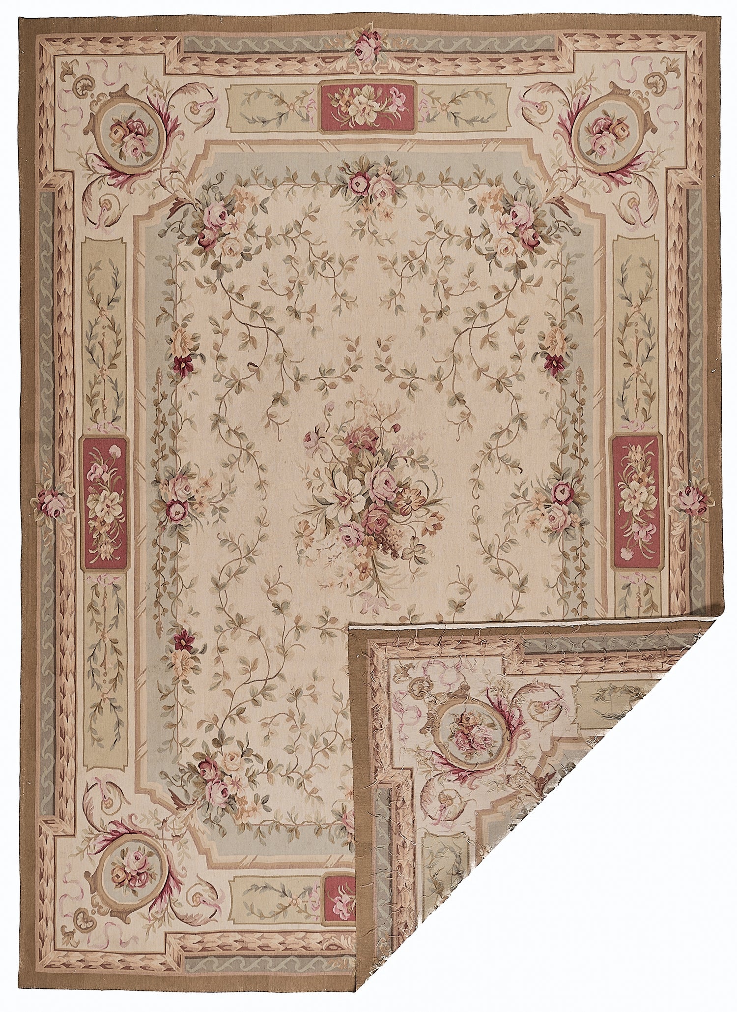 Antique 19th C Design Aubusson Rug 409