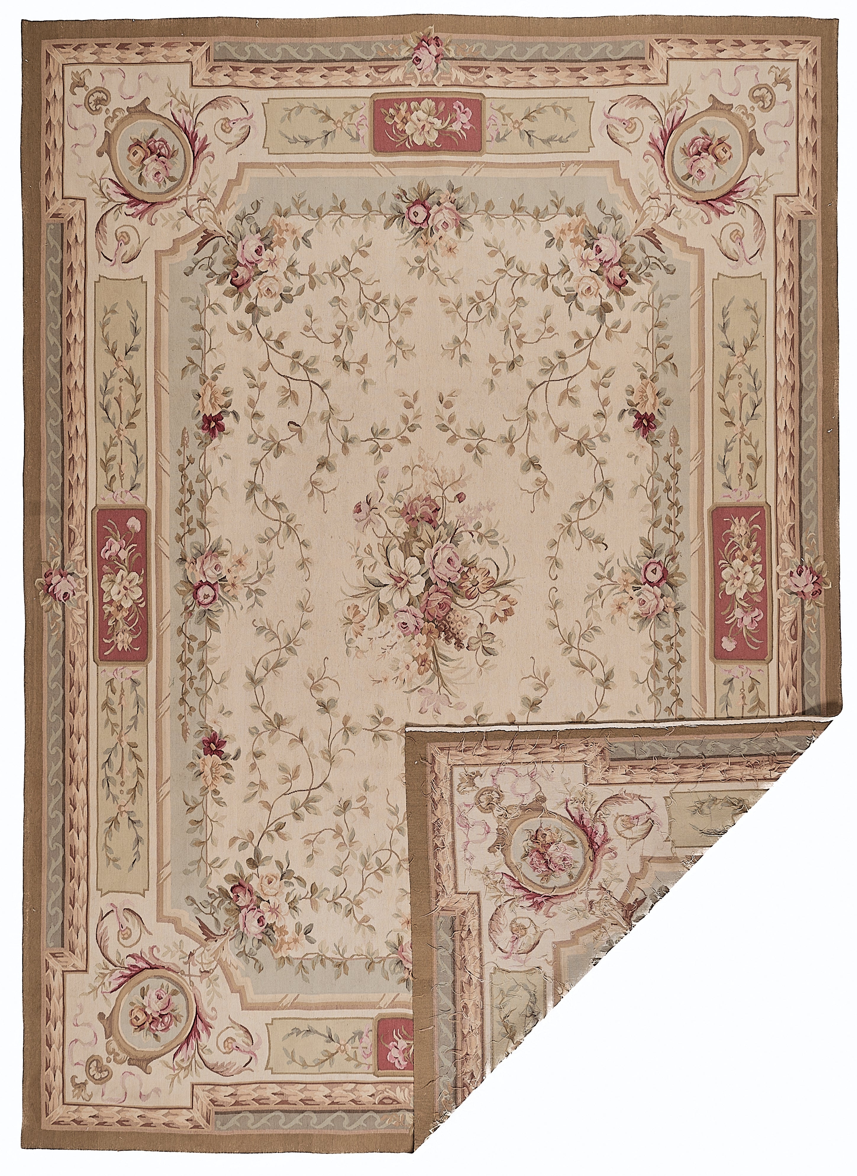 Antique 19th C Design Aubusson Rug 409
