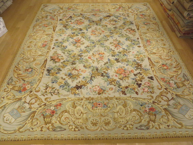 Antique 19th C Design Aubusson Rug 411