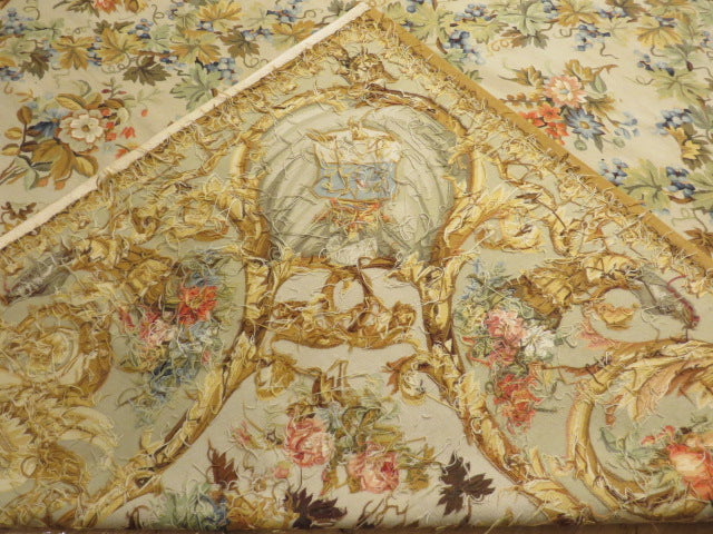 Antique 19th C Design Aubusson Rug 411