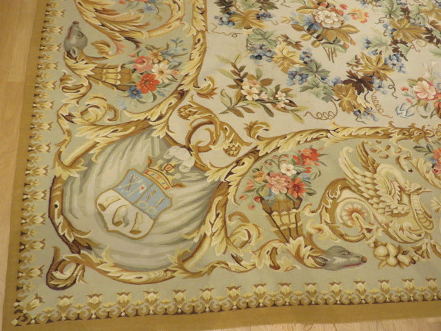 Antique 19th C Design Aubusson Rug 411