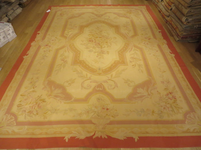 Antique 19th C Design Aubusson Rug 412