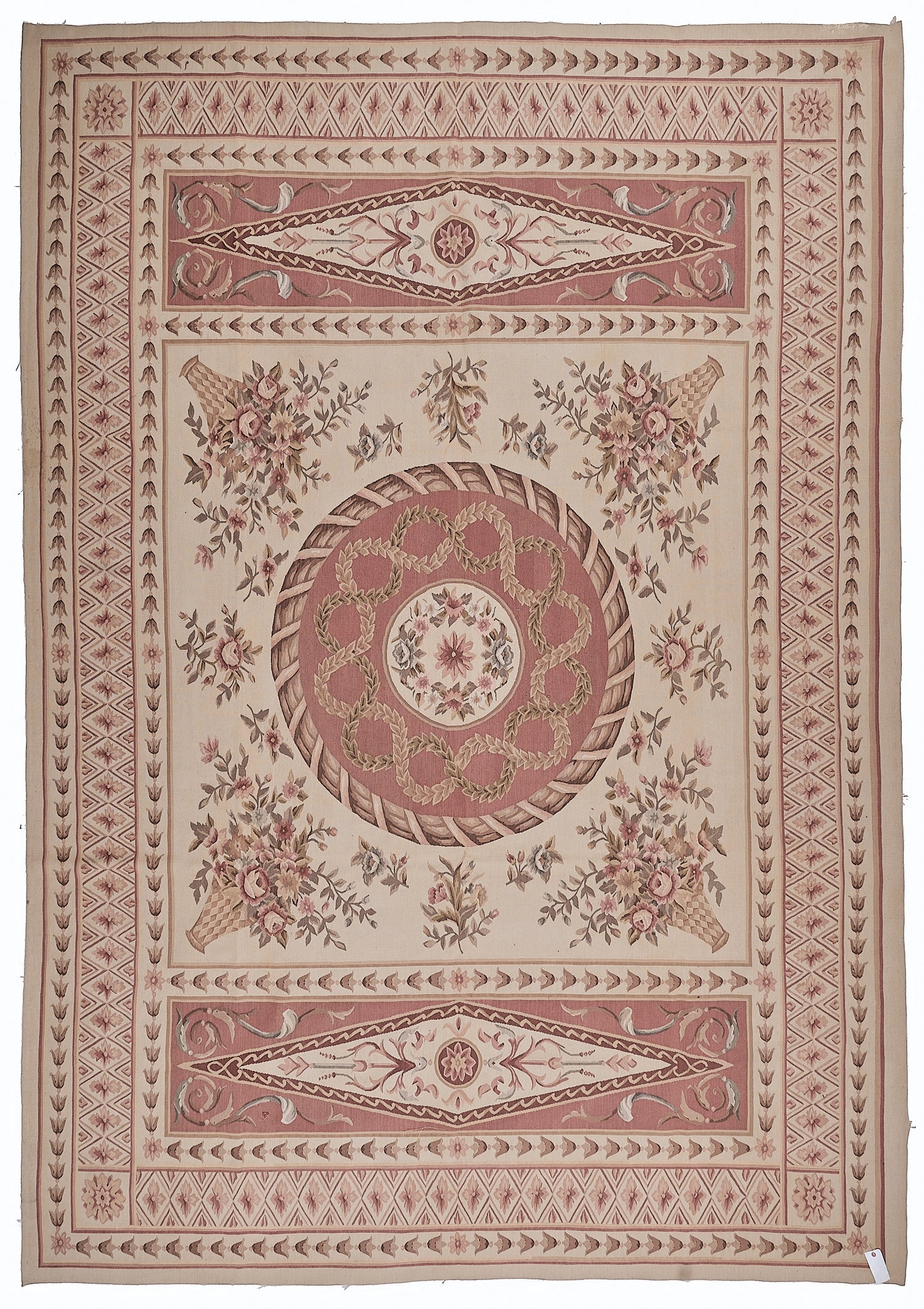 Antique 19th C Design Aubusson Rug 413