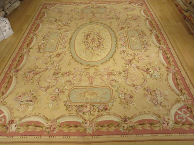 Antique 19th C Design Aubusson Rug 414