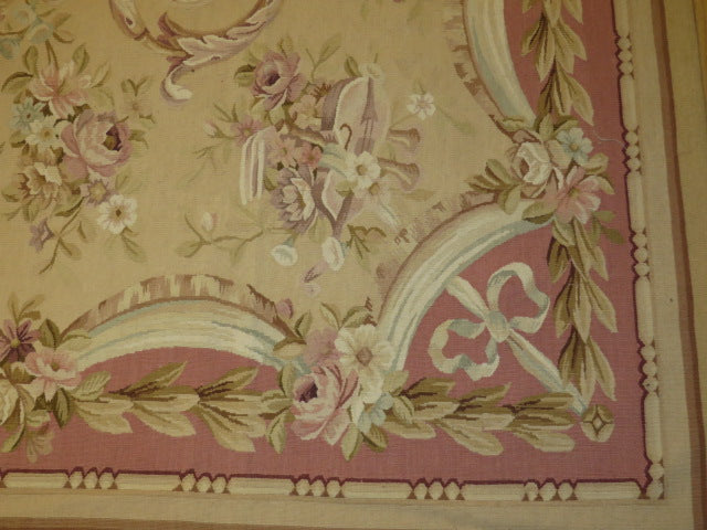 Antique 19th C Design Aubusson Rug 414