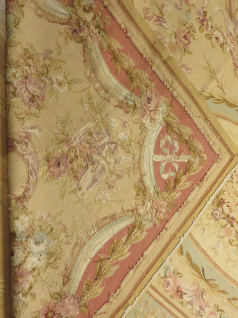 Antique 19th C Design Aubusson Rug 414