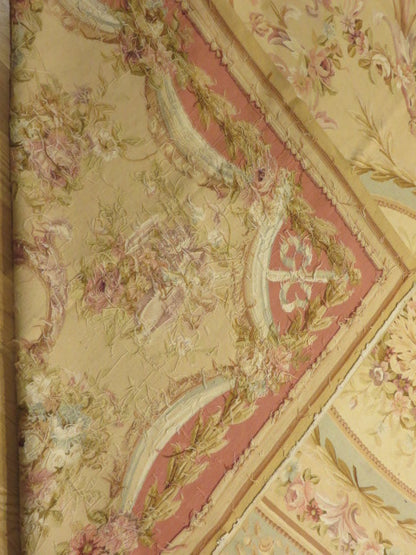 Antique 19th C Design Aubusson Rug 414
