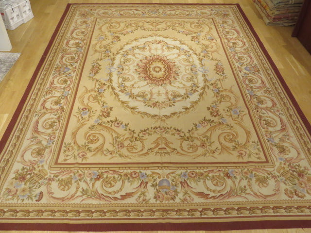 Antique 19th C Design Aubusson Rug 416