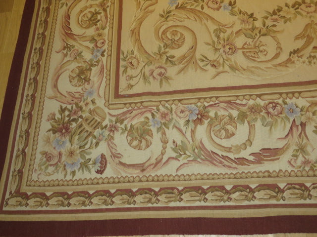 Antique 19th C Design Aubusson Rug 416