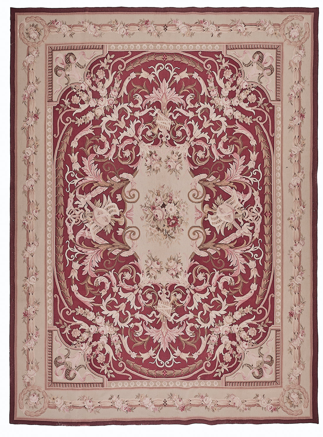 Antique 19th C Design Aubusson Rug 417