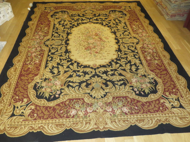 Antique 19th C Design Aubusson Rug 418