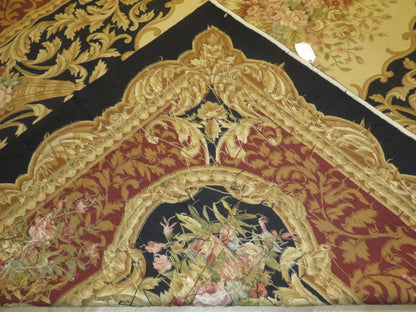 Antique 19th C Design Aubusson Rug 418