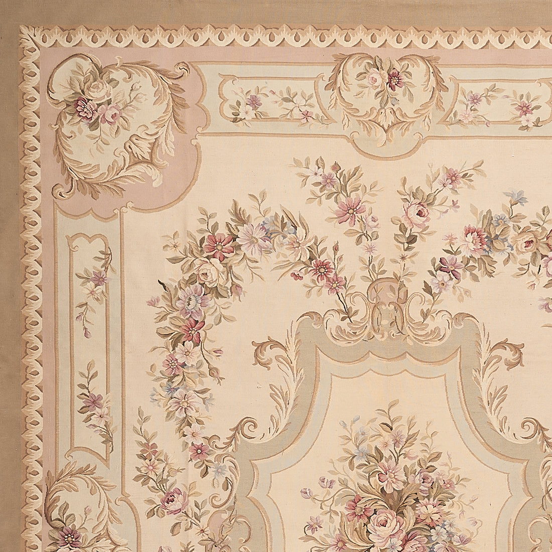 Antique 19th C Design Aubusson Rug 420