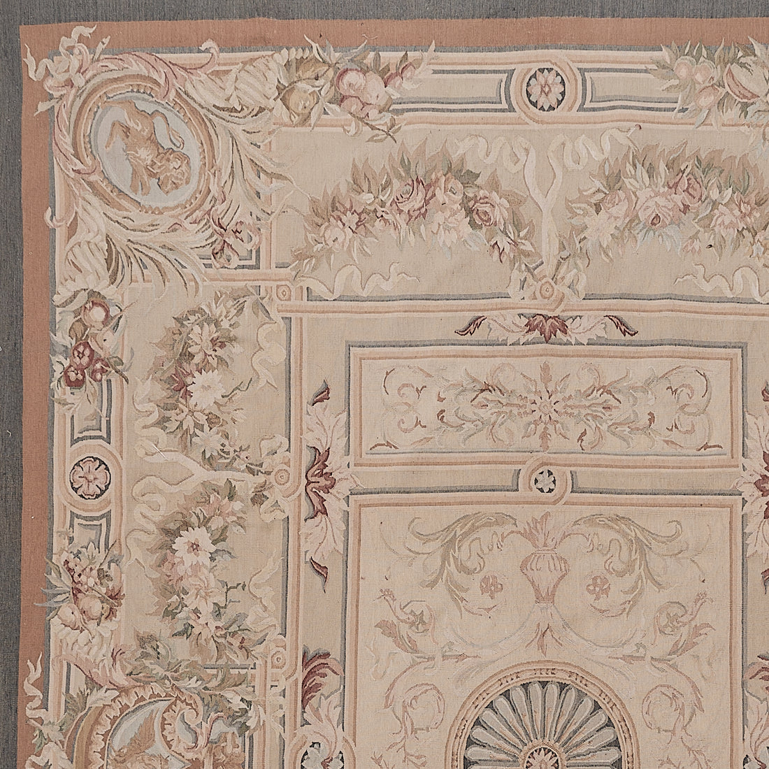 Antique 19th C Design Aubusson Rug 423