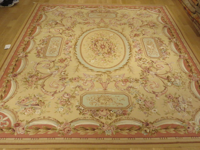 Antique 19th C Design Aubusson Rug 428