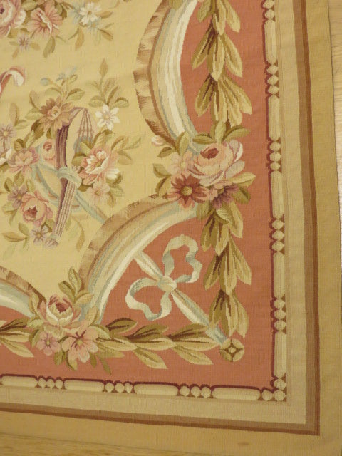 Antique 19th C Design Aubusson Rug 428