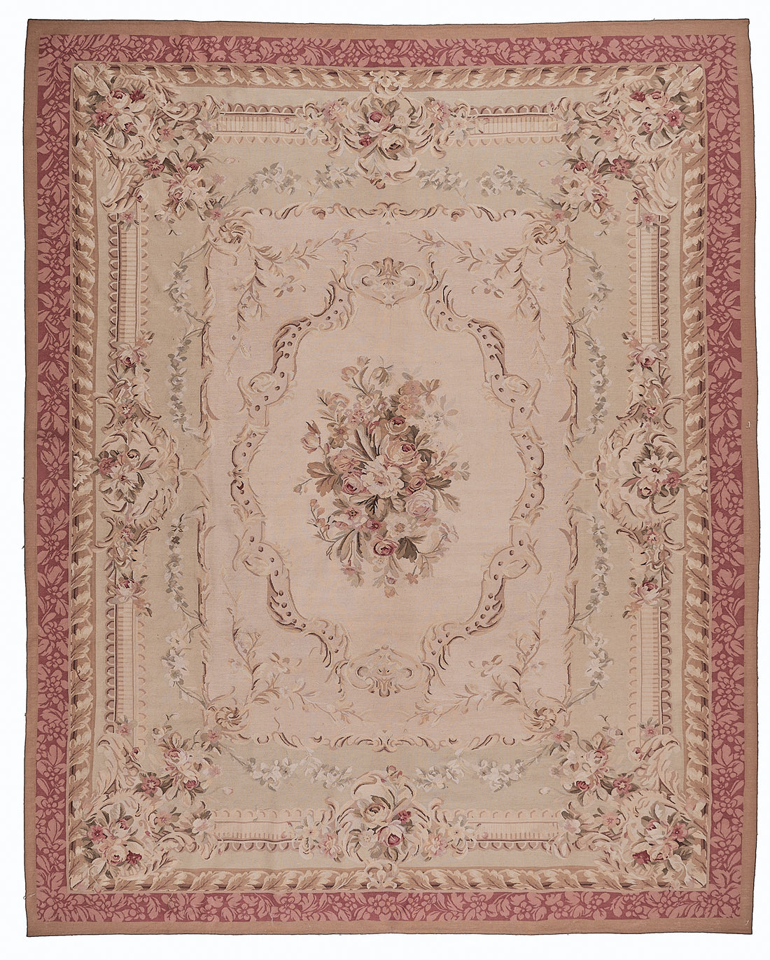 Antique 19th C Design Aubusson Rug 430