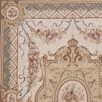 431 Antique 19th C Design Aubusson Rug