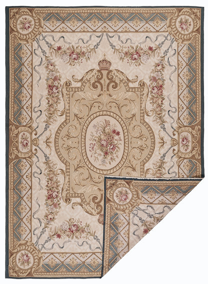 431 Antique 19th C Design Aubusson Rug