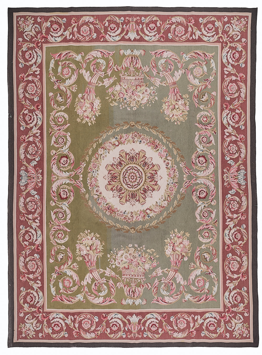 Antique 19th C Design Aubusson Rug 434