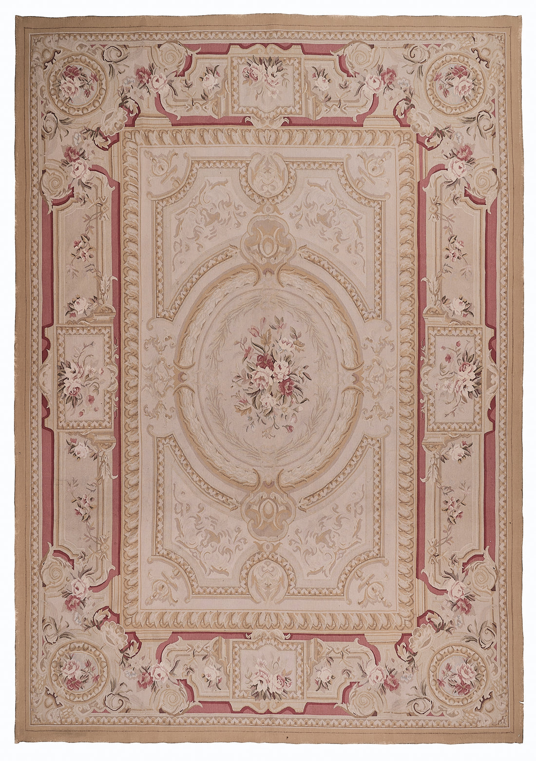 Antique 19th C Design Aubusson Rug 436