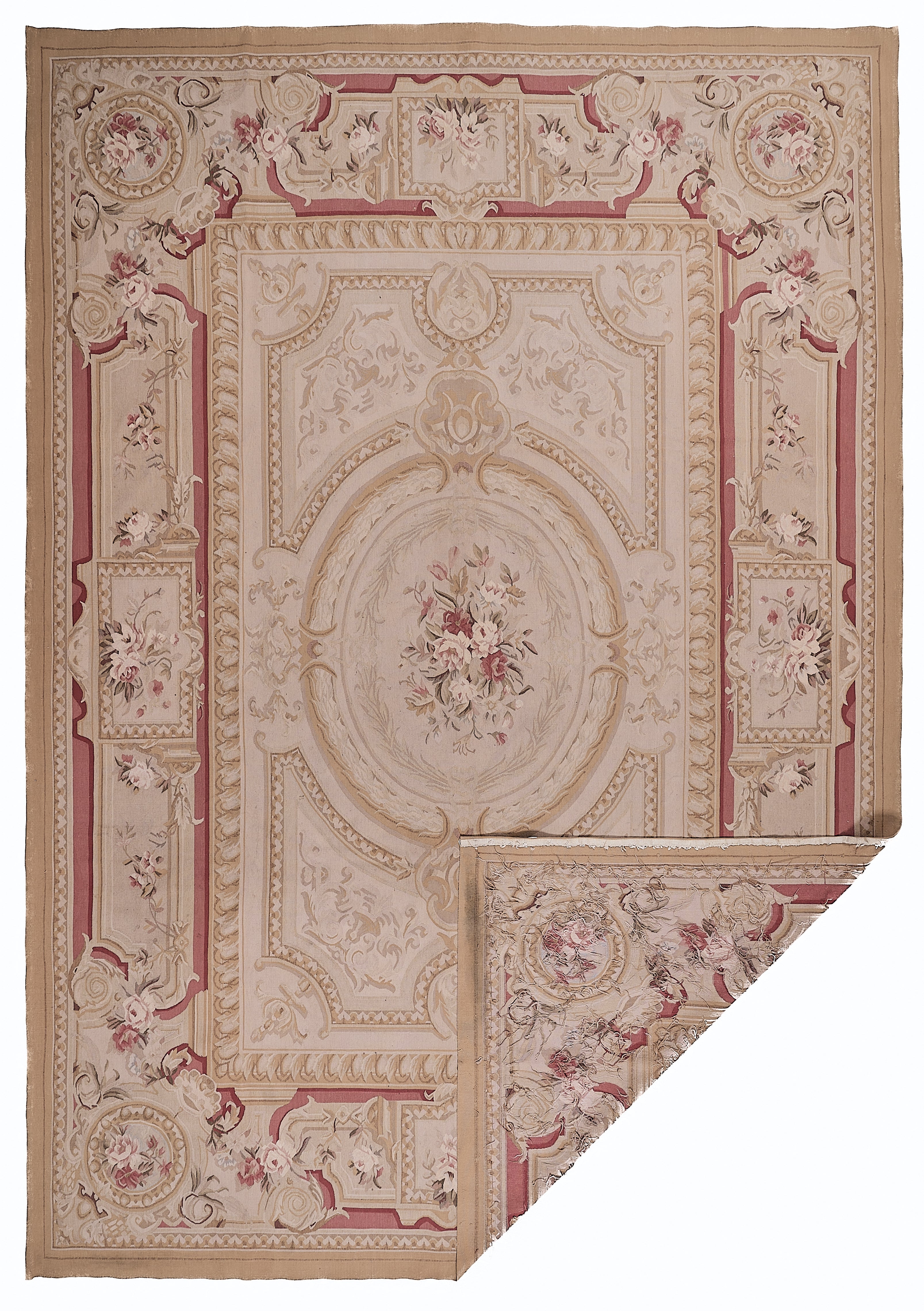 Antique 19th C Design Aubusson Rug 436