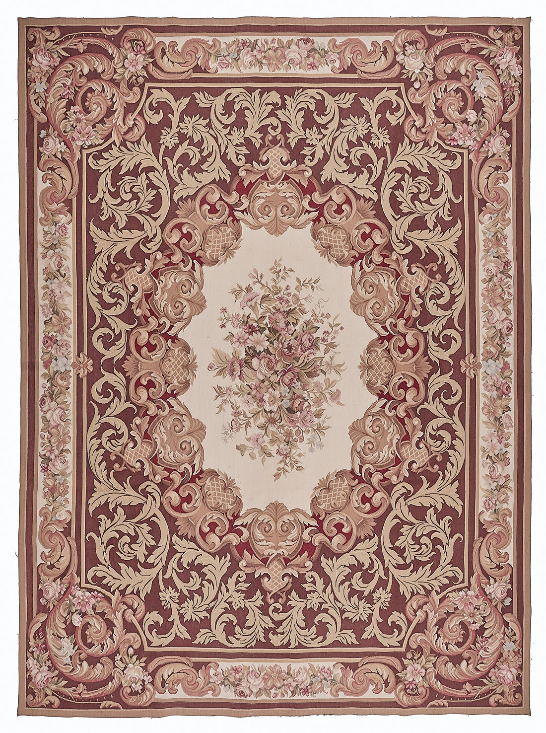 Antique 19th C Design Aubusson Rug 438