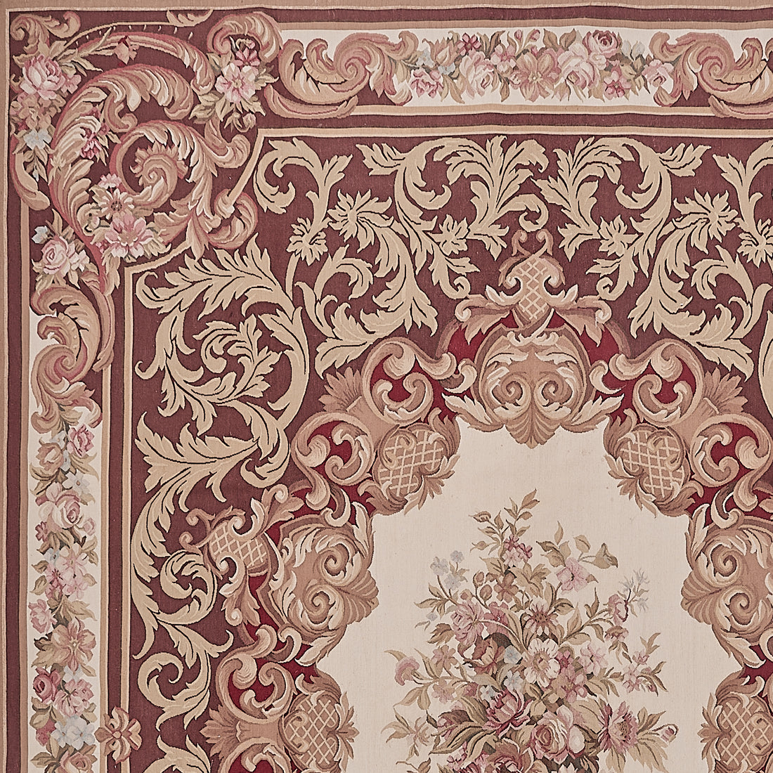 Antique 19th C Design Aubusson Rug 438