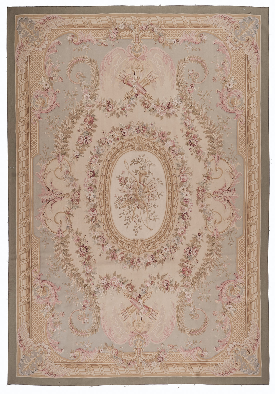 Antique 19th C Design Aubusson Rug 441